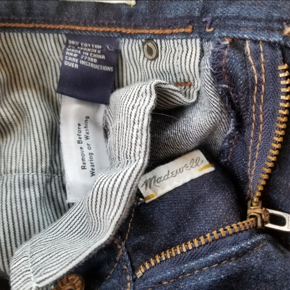 Madewell Rail Straight Dark Wash Jeans, Sz 26 - Picture 13 of 14
